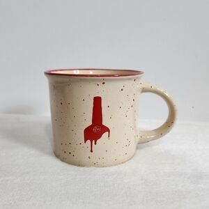 Markers Mark Limited Edition Cream Red Bourbon Whiskey Speckled Coffee Mug 12 Oz